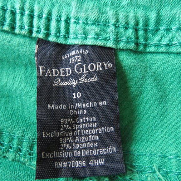 Faded Glory Denim Cuffed Shorts, size 10 - Picture 5 of 5